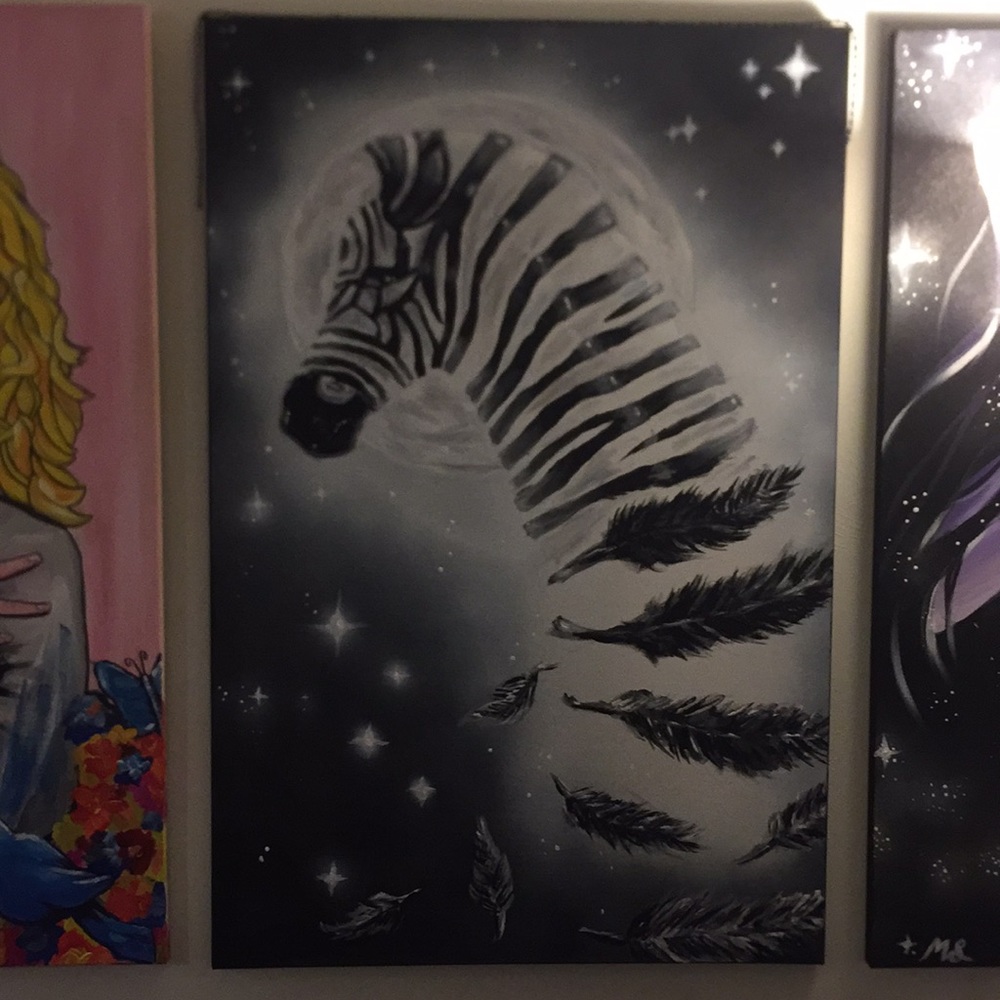Hand painted Zebra painting make offer